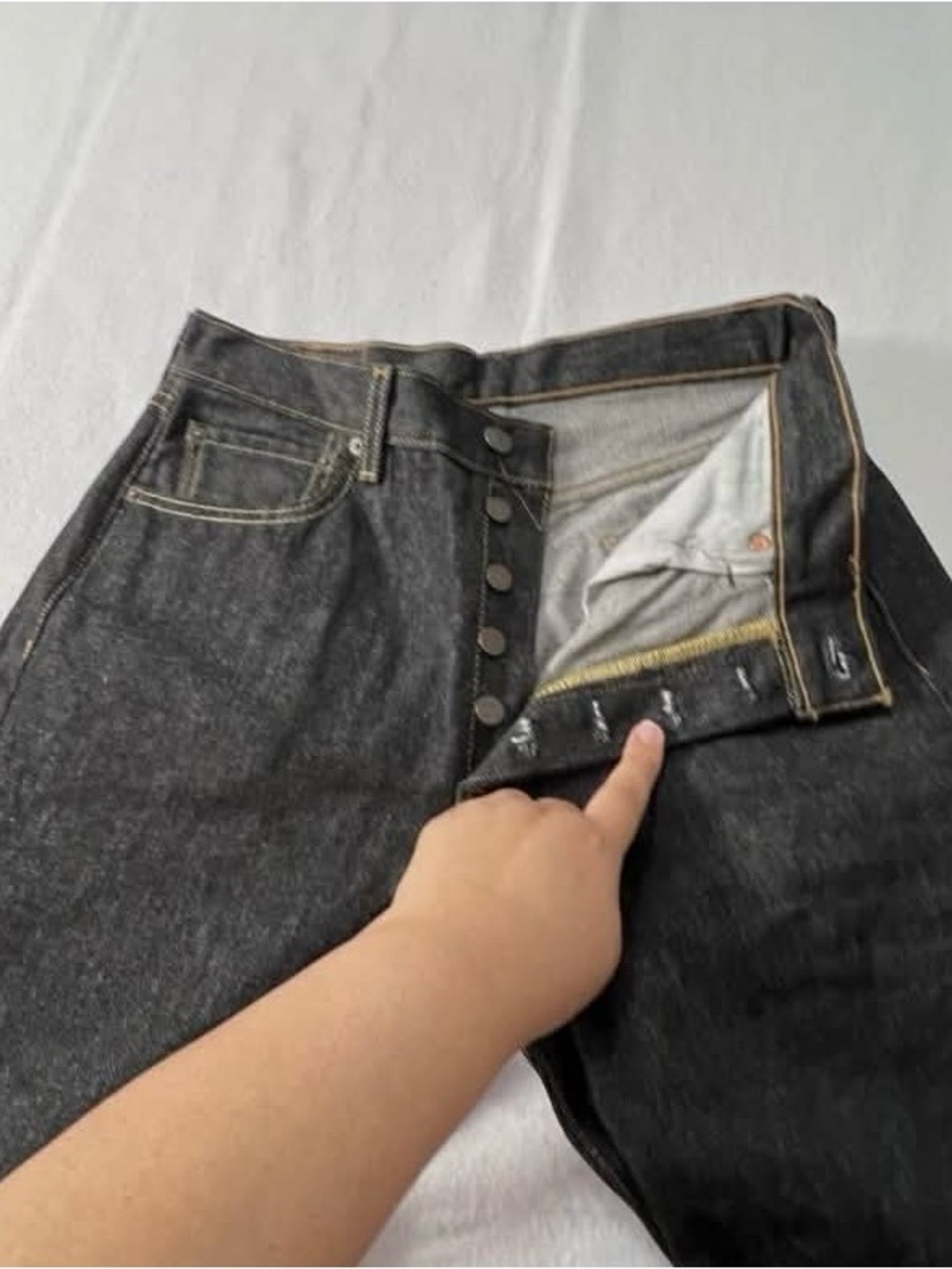 Levi's Men's Black Straight Button-Fly Jeans